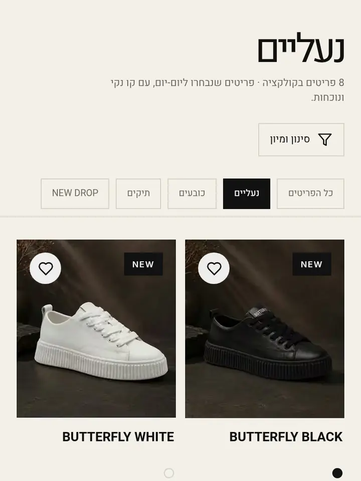 קונספט לחנות אופנה — חנות אונליין